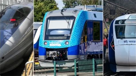 Indian Railways: ബുള്ളറ്റ്, വന്ദേഭാരത് മെട്രോ, ഹൈഡ്രജന്‍ ട്രെയിന് ...