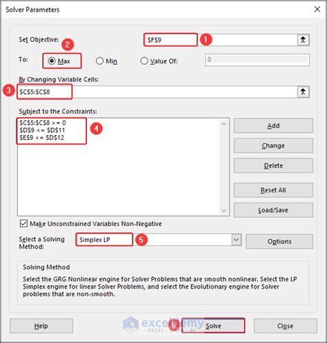 Image result for Solver Parameters Excel