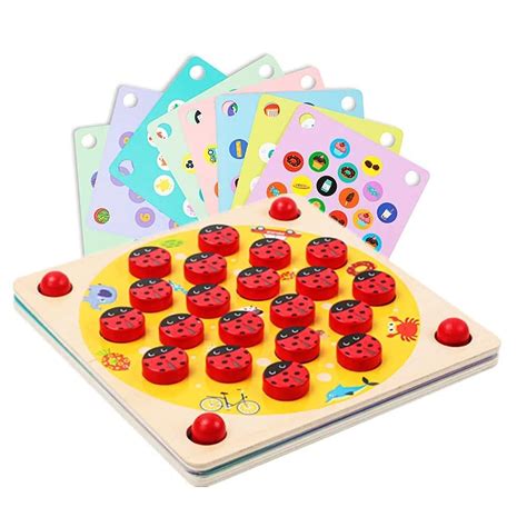 Buy Ladybug's Garden Memory Game, Wooden Memory Matching Game for Kids ...
