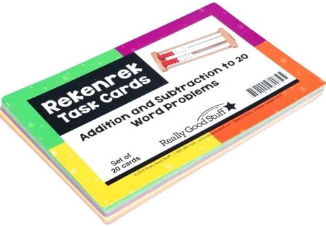 Really Good Stuff Rekenrek Task Cards Addition and Subtraction to 20 ...