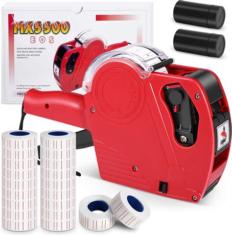 Amazon.com : Price Gun,Handheld Price Tag Gun Red Pricing Gun with ...