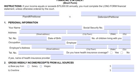 How-to Series: Short Form Financial Statement | Mass.gov