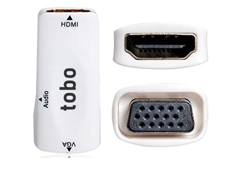 Buy Tobo HDMI female to VGA Female Adapters converters With 3.5mm audio ...