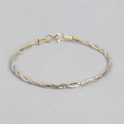 Harmony Weave 925 Sterling Silver Gold & Rhodium Plated Bracelet – Zavya