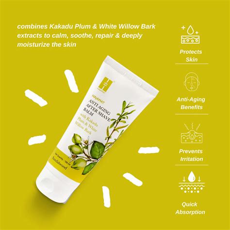 Buy HAJAMAT ANTI AGING AFTERSHAVE BALM WITH KAKADU PLUM & WHITE WILLOW ...