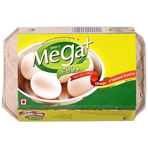 Buy Mega Eggs Omega 3 Enriched Extra Ala Dha 6 Pcs Online at the Best ...
