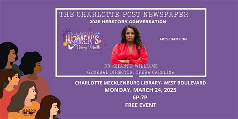2025 HERStory Conversation ~ Dr. Shante Williams - Arts Champion ...