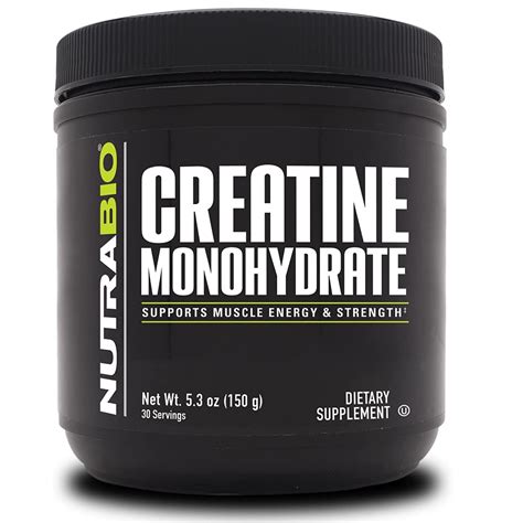 NutraBio Creatine Monohydrate - Micronized and Pure Grade