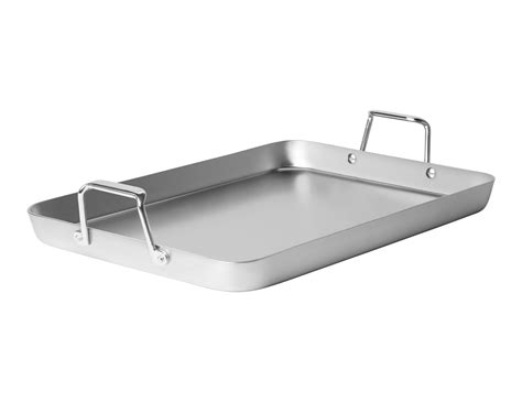 Misen Stainless Steel Roasting Pan with Handles - 5-Ply Steel Roaster ...