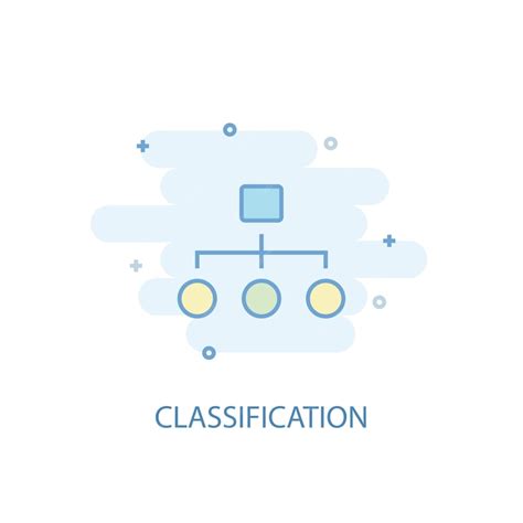Classification line concept. simple line icon, colored illustration ...