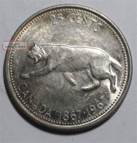 1867 - 1967 25 Cent Quarter Canada Coin