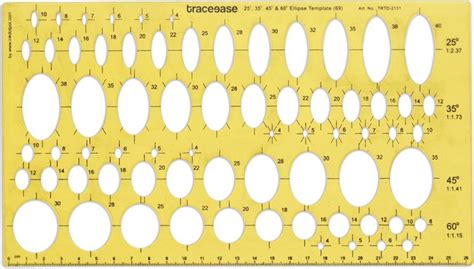 Traceease Traceease Geometric Drafting Ellipse Template Drawing Stencil ...
