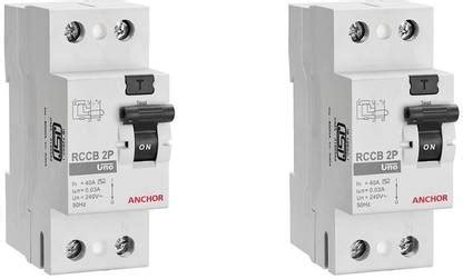 Anchor By Panasonic Uno 25A DP 100mA RCCB 98202-Pk2 MCB Price in India ...