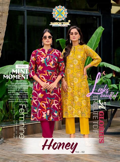Honey Vol 2 By Passion Tree Vetican Printed Kurti And Pant Collection