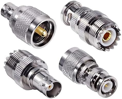 Buy BNC to UHF Adapter Kit UHF to BNC Male to Female RF Coax Connector ...
