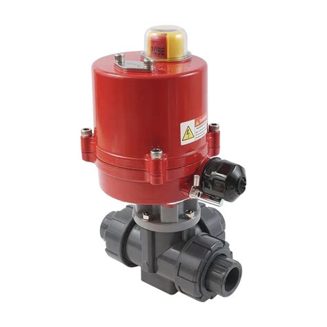 ELECTRIC ACTUATOR UPVC THREE WAY BALL VALVE | EVA WATER