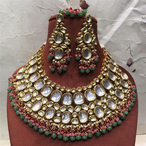 ZEVAR | Marvelous Maharani Kundan Choker Set With Earrings & Maangtika ...