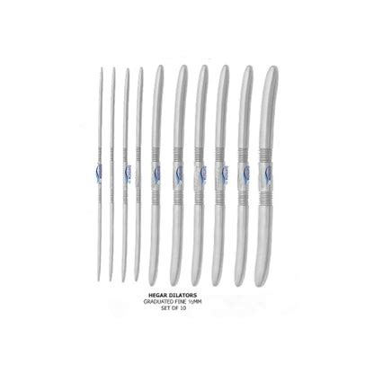 MEDIGUARD HEGAR DILATORS GRADUATED FINE 1-2 MM SET OF 10 – JE MEDIGUARD