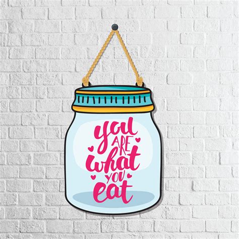 You are What you Eat Wooden Wall Hanging – Bhai Please India