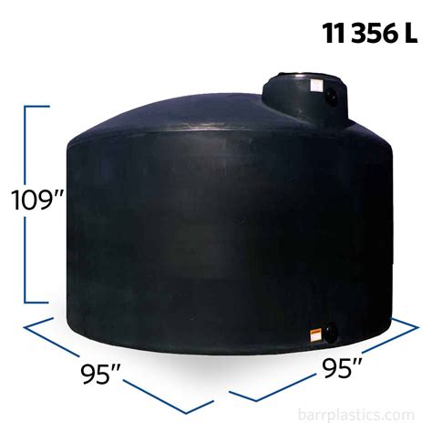 3000 Gallon Vertical Water Storage Tank | 43140 | BARR Plastics