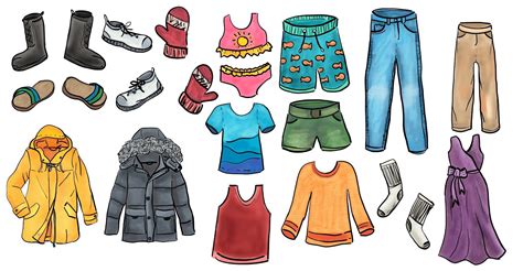 Clothes Clip Art Set Commercial Use Clip Art Set Clothes Clip Art Hand ...