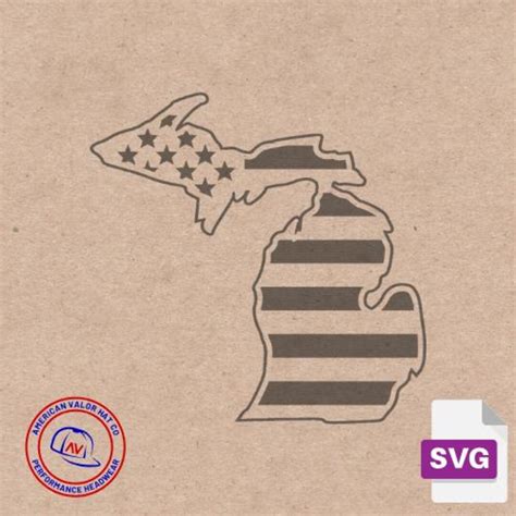 Michigan American Flag SVG - USA State Pride Digital Download for ...