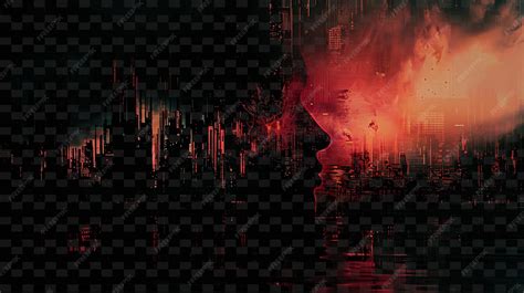 Png dystopian glitch with grungy textures and distorted shapes a ...