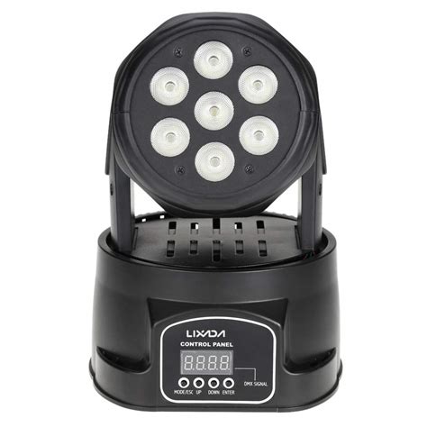 Lixada Dmx-512 Stage Lighting Mini Moving Head Light 4 In 1 Rgbw Led ...