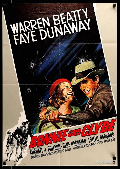 Bonnie and Clyde (1967) Original German Movie Poster - Original Film ...