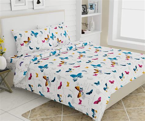haus & kinder 100% Cotton Queen Size Bedsheet for Double Bed, 1 Cotton ...