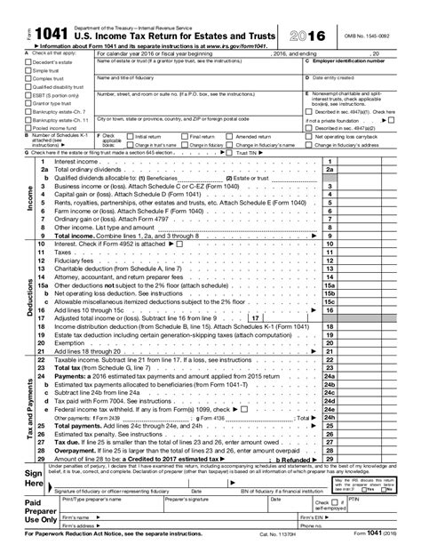 Image result for How to File Form 1041