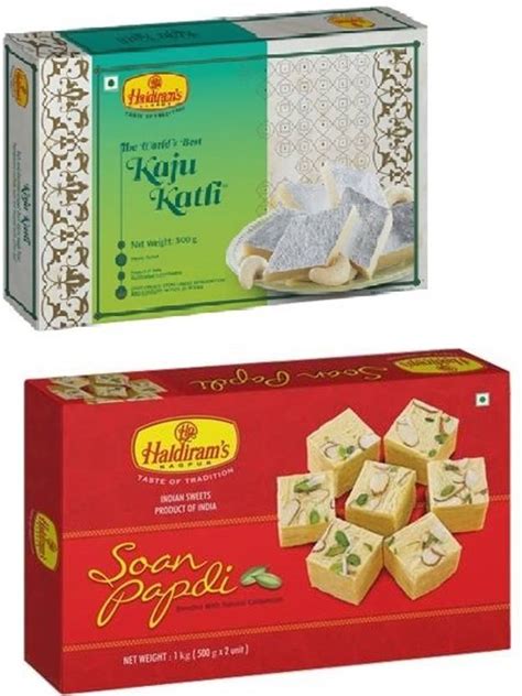Haldiram's Nagpur Kaju Katli 500gm and Soan Papdi 1kg Combo Combo Price ...