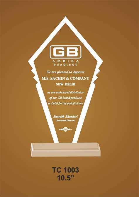 Acrylic Trophy Maker,trophies & Awards manufacturers Shop in Delhi NCR ...