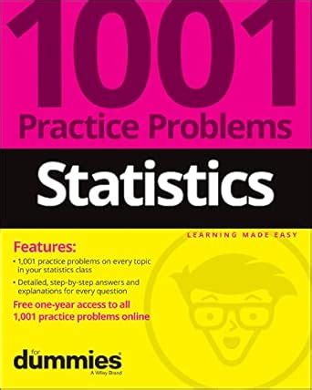 Buy Statistics: 1001 Practice Problems For Dummies (+ Free Online ...