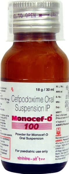 Monocef-O 100 Dry Suspension: Uses, Side Effects, Price, Dosage & More ...