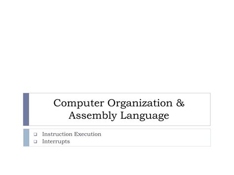 Image result for Computer Organization and Assembly Language