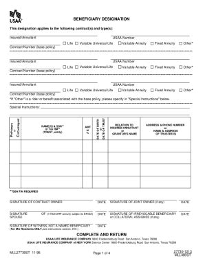 USAA MLL27730ST 1995-2025 - Fill and Sign Printable Template Online