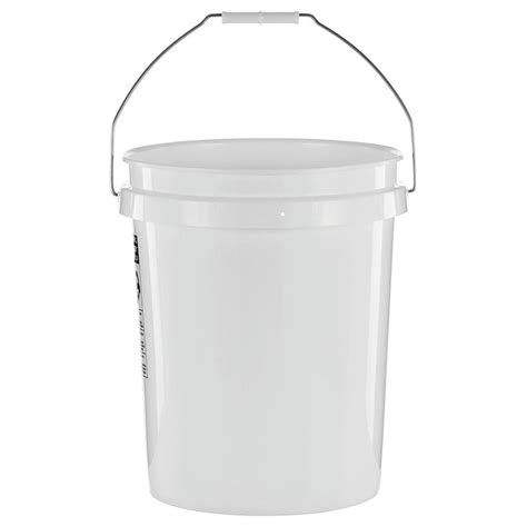 United Solutions 5 Gallon White Plastic Utility Bucket with Comfort ...