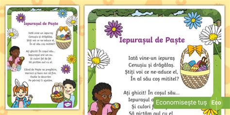 Iepurașul de Paște – Poezie (teacher made) - Twinkl