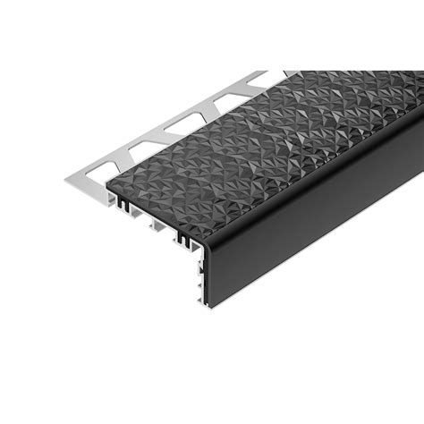 Schluter Trep-V 1/2in. Grout Gray Tread 6ft.7in. | Floor and Decor