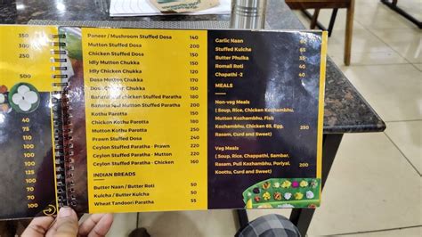 Menu at Sri Akshara Non veg restaurant, Chennai, Bazaar Road