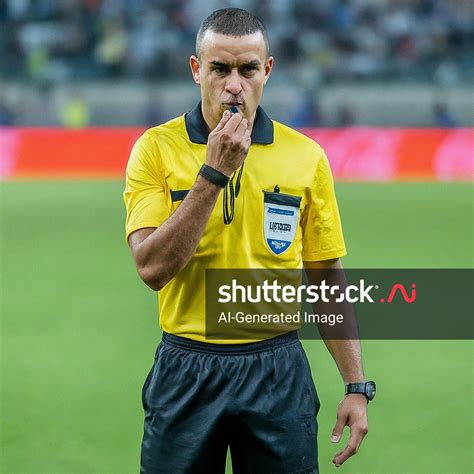 Soccer Referee Blowing Whistle AI-generated image 2419292257 | Shutterstock