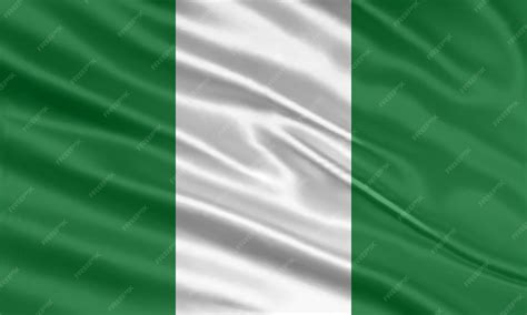 Premium Vector | Nigeria flag design. waving nigerian flag made of satin or silk fabric. vector ...