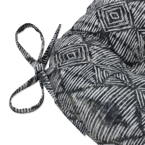 Pillow Perfect 15.5-in x 16-in 2-Piece Black Patio Chair Cushion in the ...