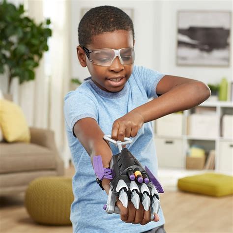 Buy Marvel Mech Strike Mechasaurs Black Panther Sabre Claw NERF Blaster ...