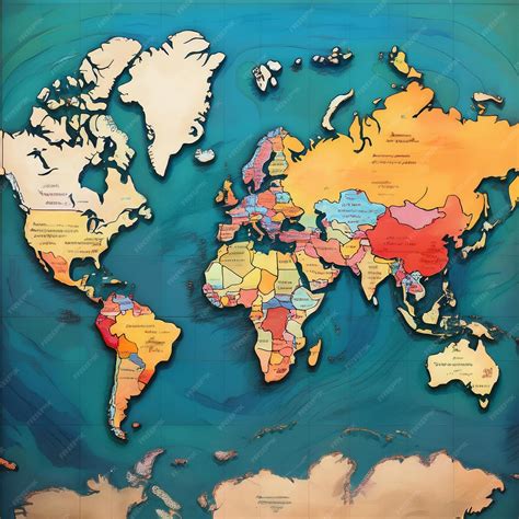 World Map Clear Image with Country Names 的图像结果