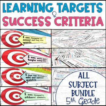 Success Criteria 5th Grade Science Standards Teaching Resources | TPT
