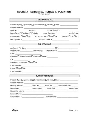 Fillable Online Free Georgia Rental Lease Agreement Templates (6)PDF ...