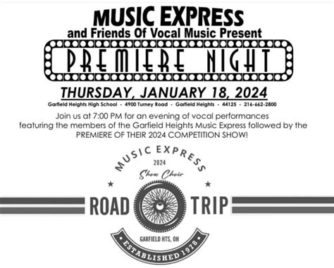 Premiere Night - Road Trip, Garfield Heights Center for the Performing ...
