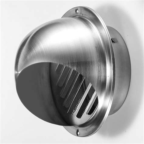 METANIC Air Vent Round Stainless Steel Exhaust Wall Outlet Hood HVAC ...